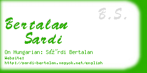 bertalan sardi business card